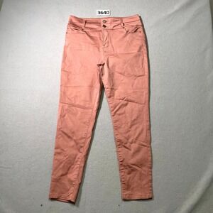 Sapphire Ink Ankle Pants Womens 13 Peach Cotton Stretch Skinny Leg Streetwear